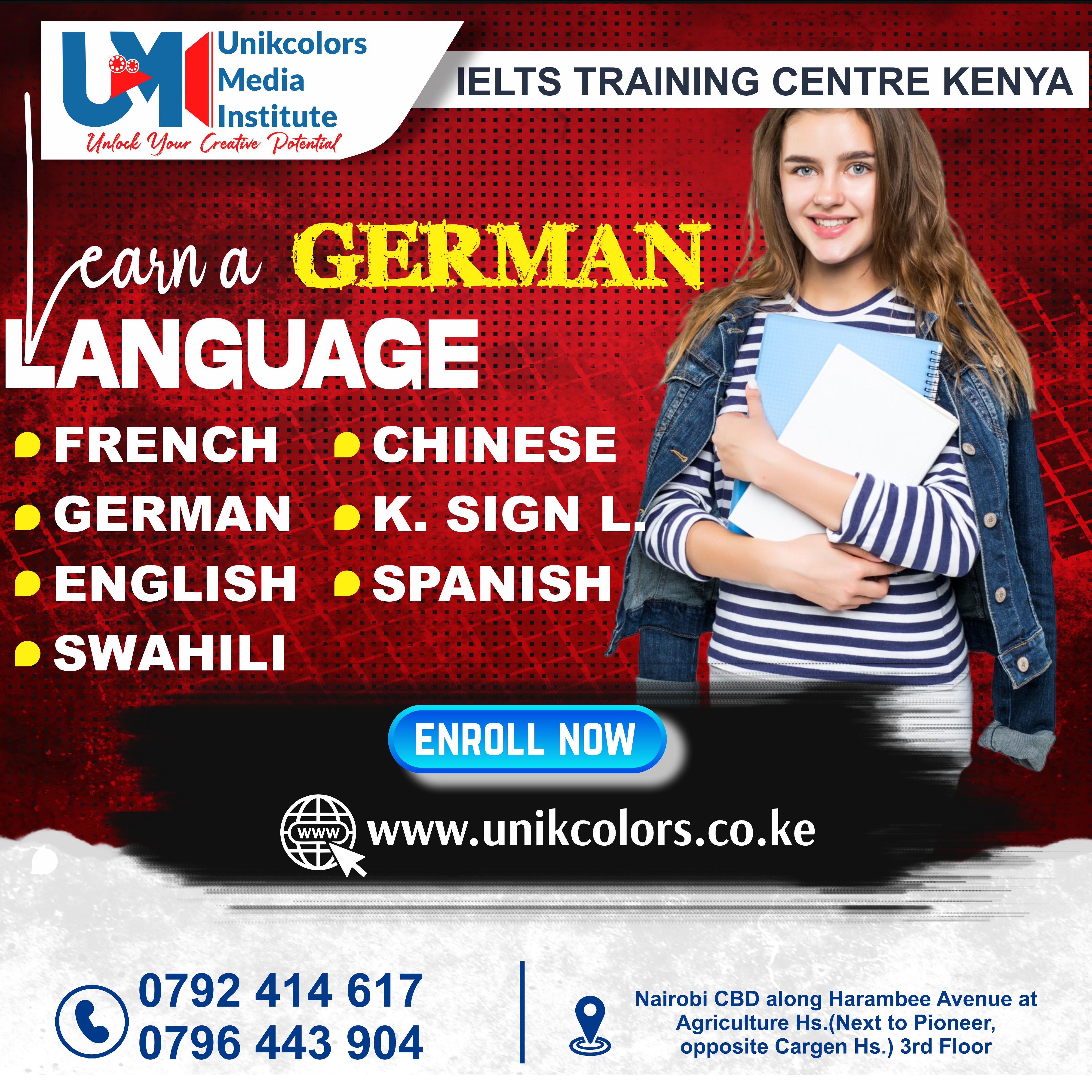 LANGUAGE TRAINING CENTRE - GERMAN | ENGLISH | FRENCH | CHINESE | SPANISH | SWAHILI | KENYA SIGN LANG